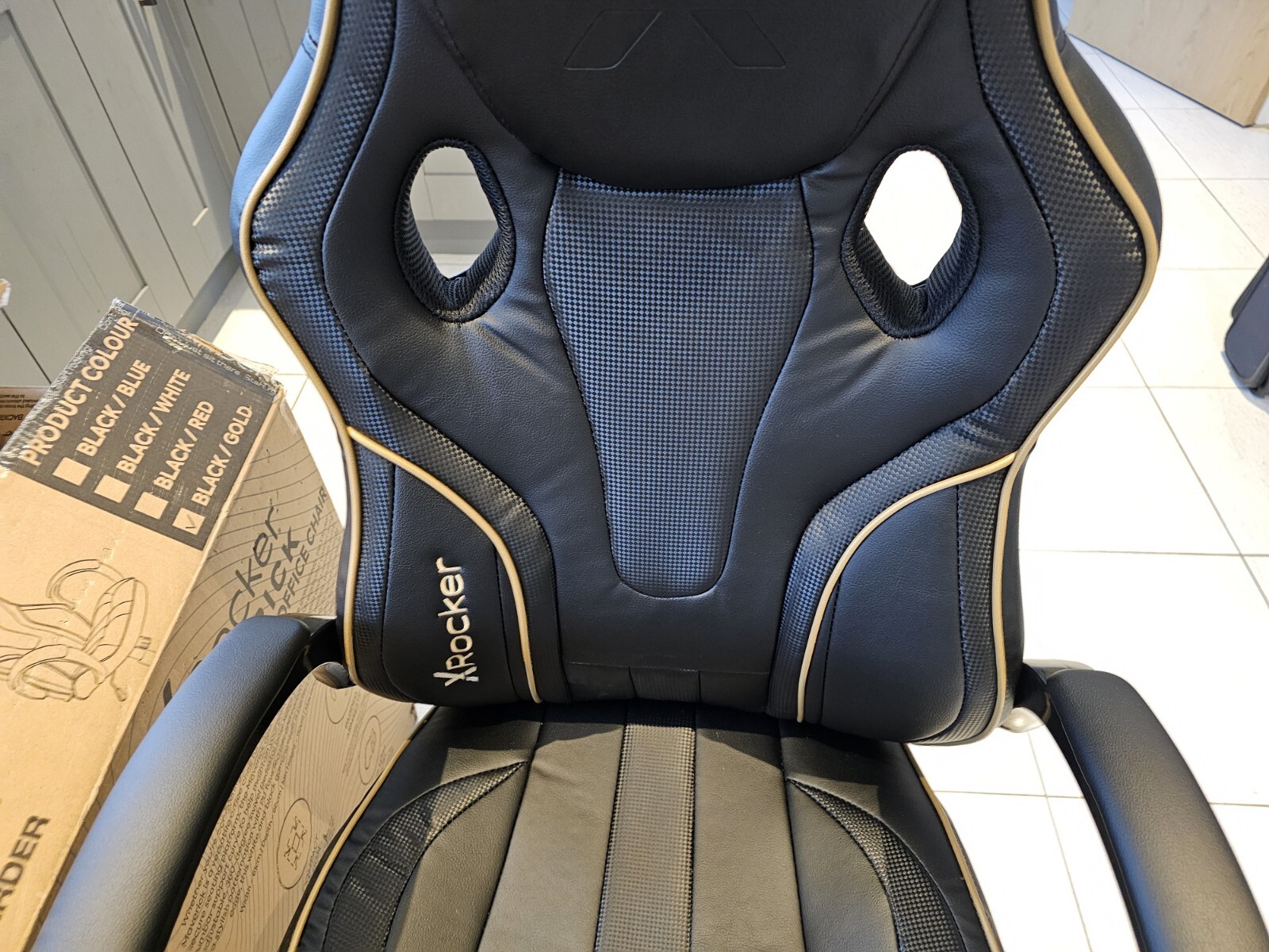 X ROCKER Maverick Home Office PC Chair for Gaming PU Leather BLACK