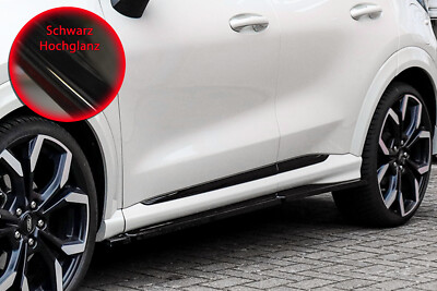 Seitenschweller Sideskirts aus ABS für Ford Puma JSK mit ST-Line ST Schwarzglanz