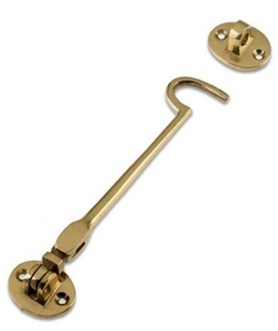 SOLID BRASS VICTORIAN PLAIN Cabin Hook & Eye Shed Gate Door holder