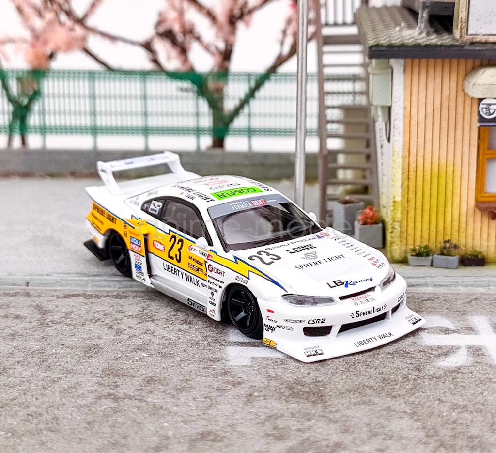 MINIGT 1:64 Silvia S15 #23 LBWK Racing Sports Diecast Metal Car