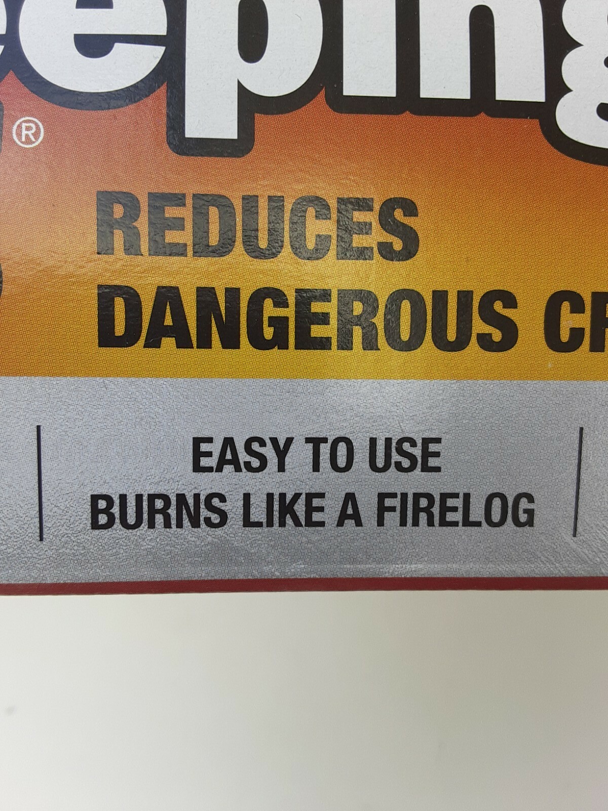 CREOSOTE SWEEPING LOG FOR FIREPLACES AND WOODSTOVES, CHIMNEY