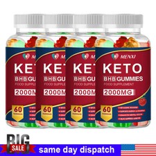 Keto BHB Gummies Ketone Advanced ACV Weight Loss Fat Burner Dietary Supplement