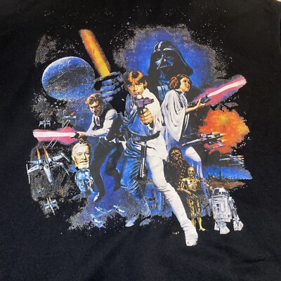 Star Wars sweatshirt Luke skywalker Obi Wan sick graphic used sz small Star Wars