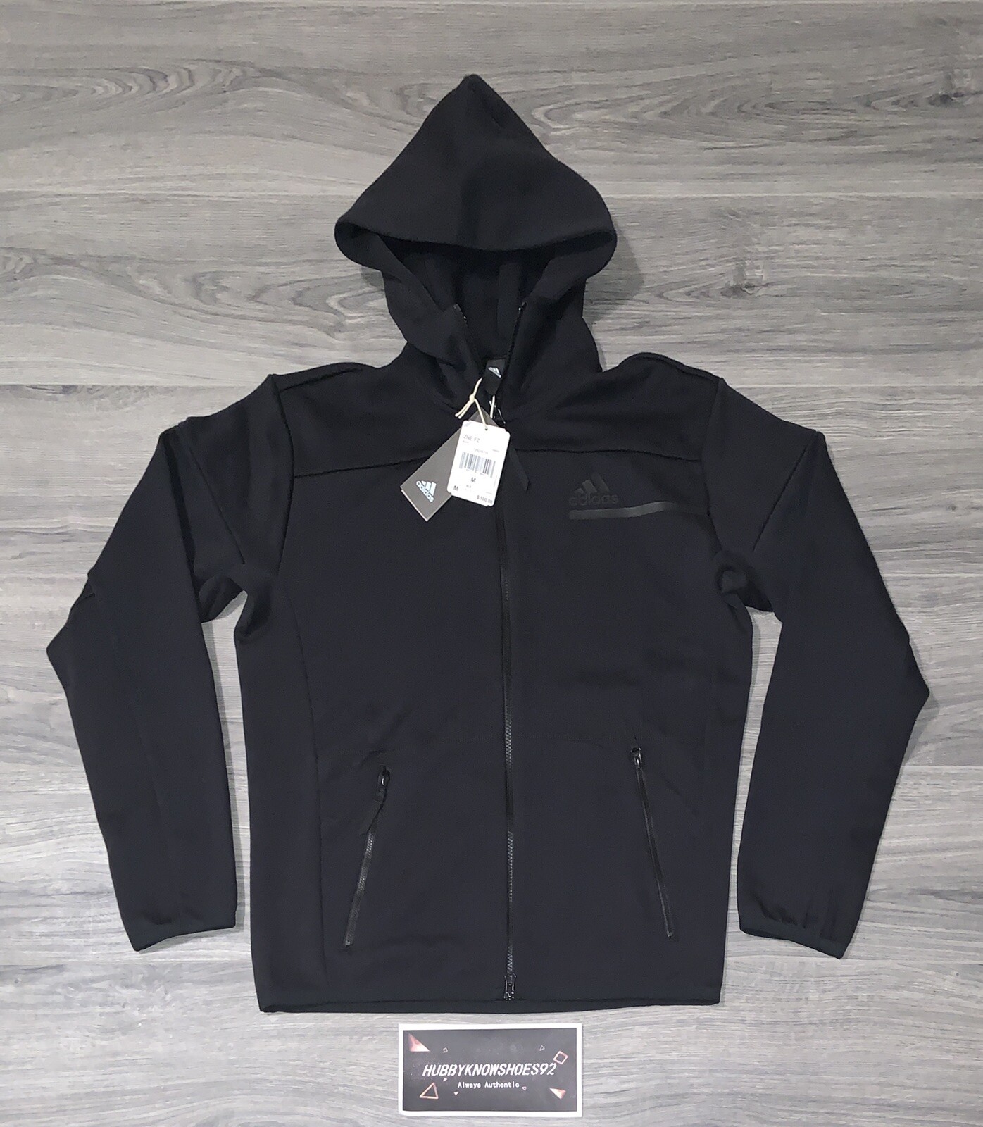 Adidas Mens ZNE Fullzip Hoodie Black Medium for sale online | eBay