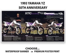1993 Yamaha YZ 50th Anniversary Damon Bradshaw Banner Poster Flyer Art Decal 250