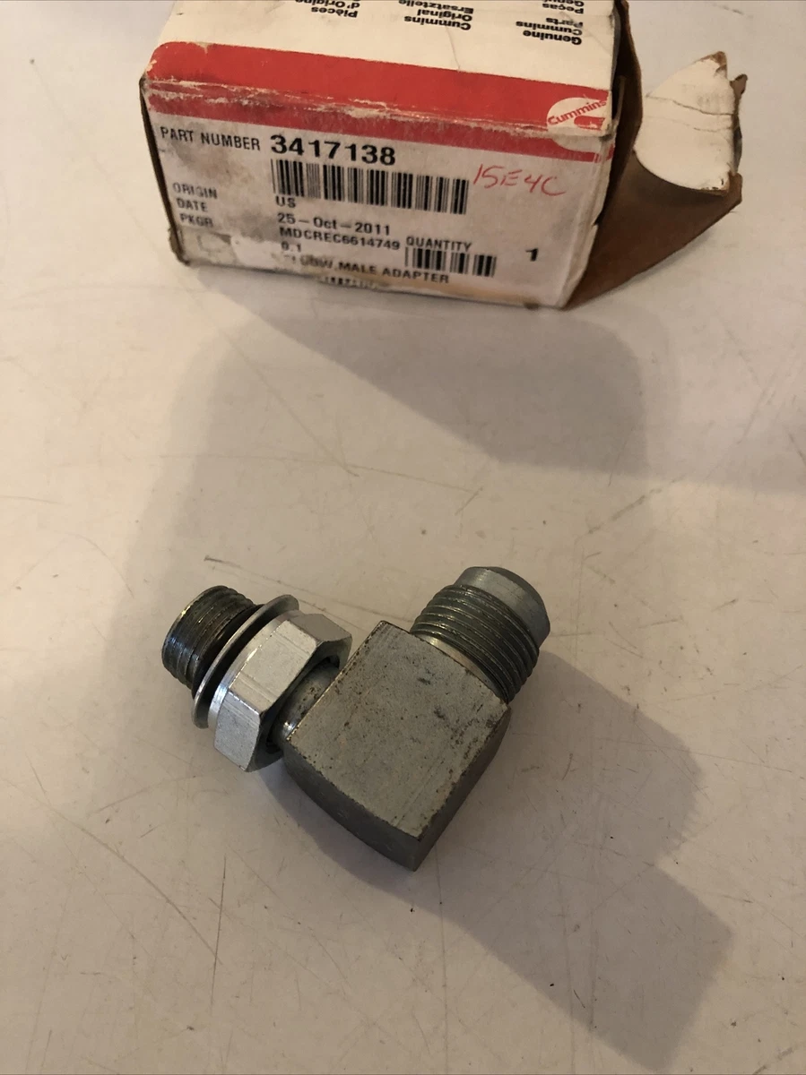 GENUINE CUMMINS ELBOW,MALE ADAPTER 3417138 NEW OEM NOS | eBay