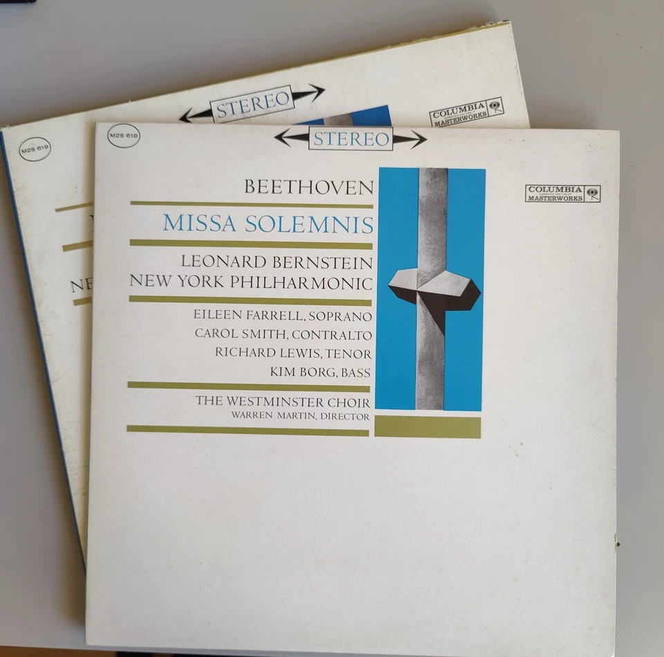Beethovan Missa Solemnis LPs Leonard Bernstein NY Philharmonic VG+ Box Set 1972 Foto 2 de 4