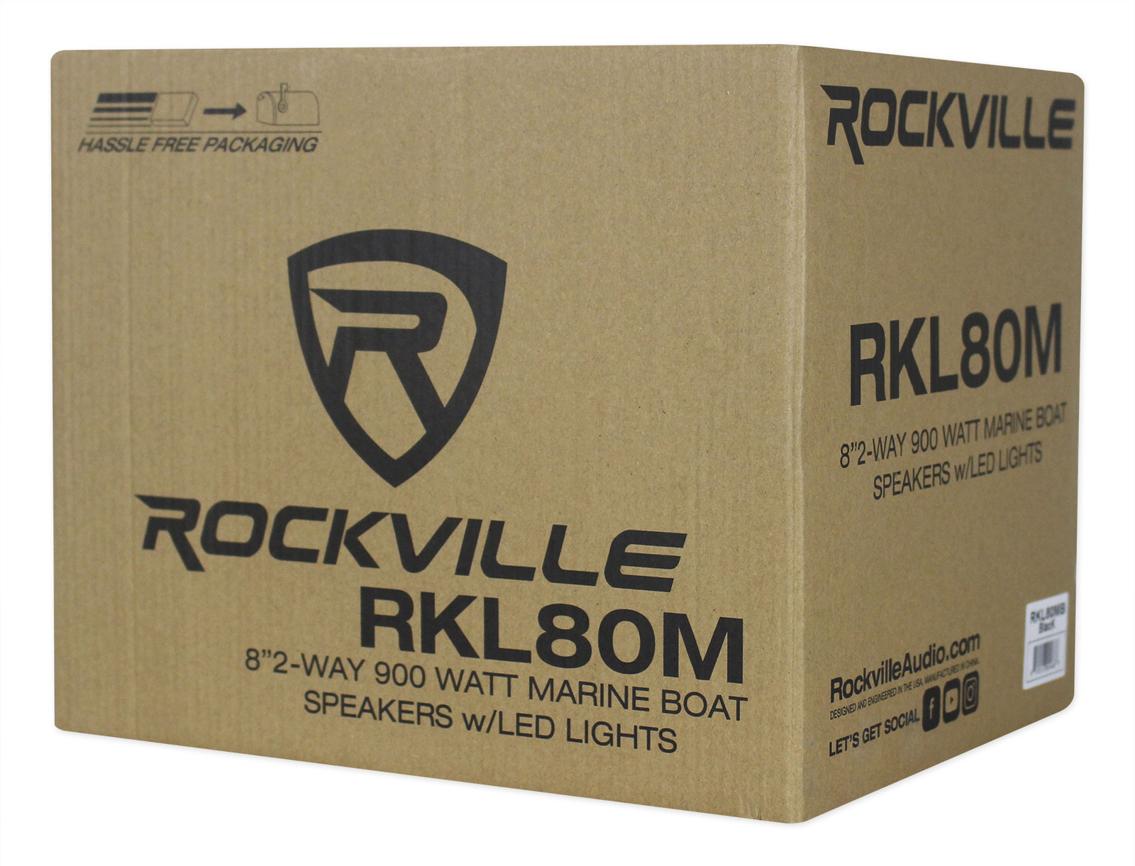 4 Светодиодные колонки Rockville RKL80MB с 8 башнями для Polaris RZRATVUTVCartJeep
