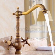 Antique Brass Swivel Kitchen Faucets Bathroom Faucet Sink Basin Mixer Tap Kan020