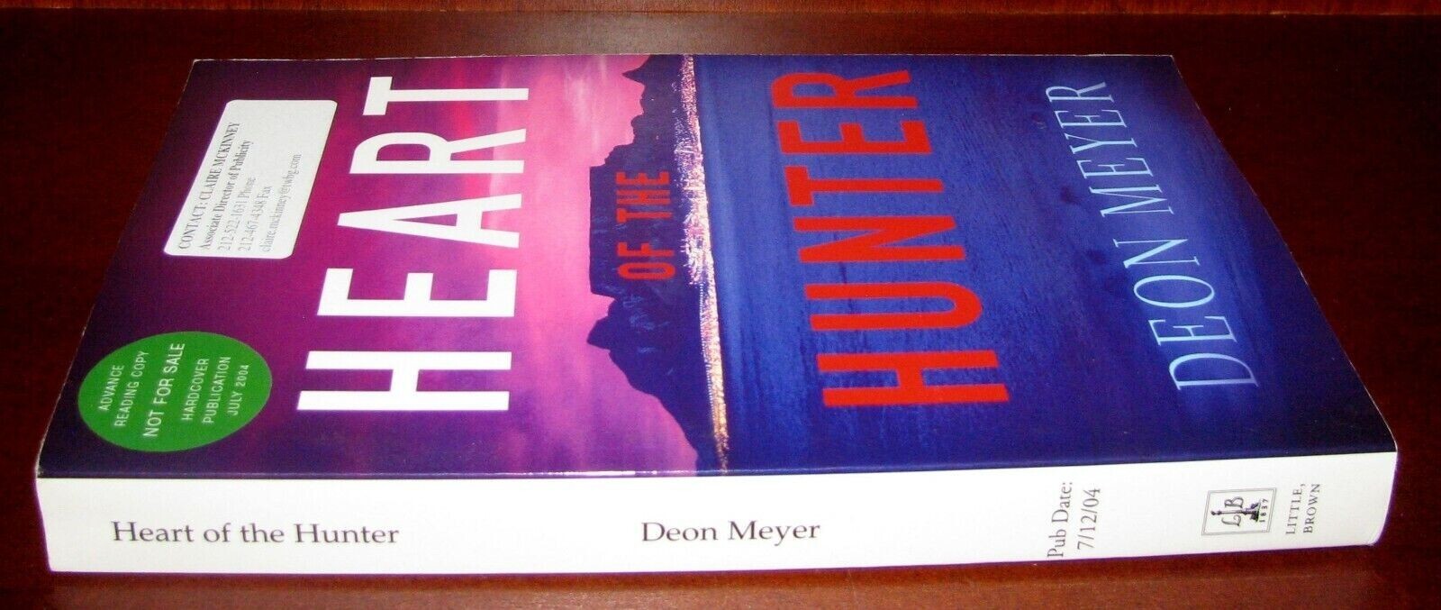 Heart of the Hunter Deon Meyer ARC Uncorrected Proof 1st Edition Paperback
