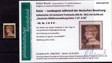 Kotor 1III nienaganny ** MNH NIESTEMPLOWANE+gepr. ZNALEZISKO 180EUR (AA3562