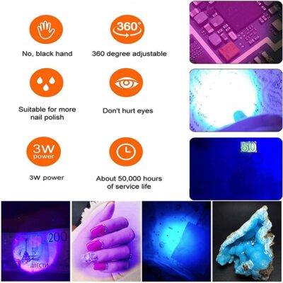 Mini UV Nail Lamp with Clamp and Flexible Gooseneck for Resin