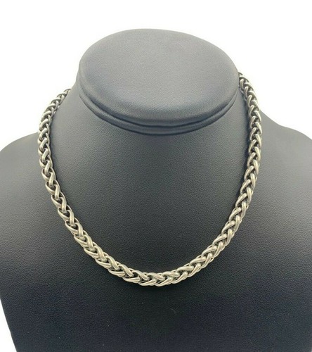 Sterling Silver Wheat Chain Necklace 16 