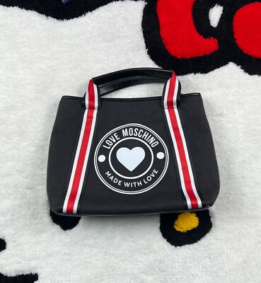LOVE MOSCHINO MADE WITH LOVE Luxury Big Logo Women's Canvas Bag
