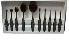 Artis Elite Collection Smoke Finish Ten Brush Set Oval  Liner Set Of 10