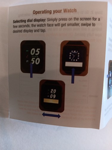 ⌚📷Camera Smart Watch Black Band App Instructions Remote Camera Voice Recorder - Photo 9 sur 15