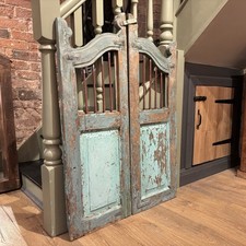 Pair of Vintage Wooden Gates - Rustic Wooden Decorative Feature (2726/289)