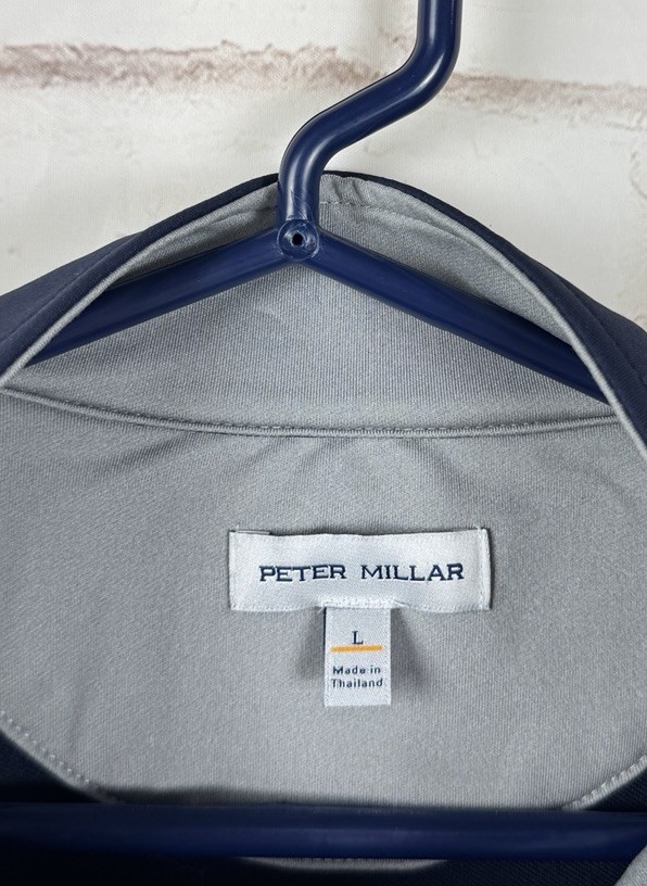 PETER MILLAR  1/4 Zip Performance Pullover Size L… - image 3