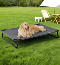 Elevated Outdoor Dog Bed for Extral Large Dogs   Heavy-Duty Raised Cot with B...