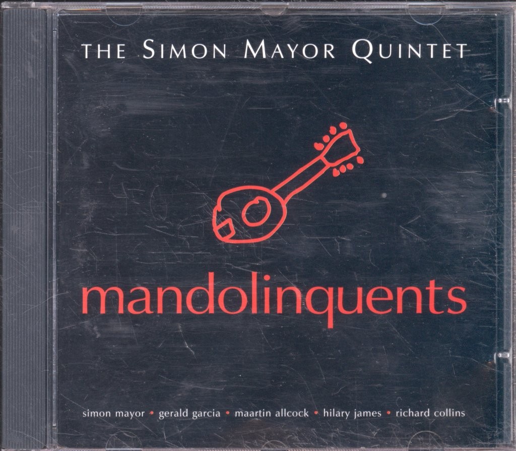 Simon Mayor Quintet Mandolinquents CD UK Acoustics 1997 CD. Front insert is