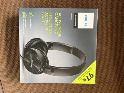 Philips SHL3750NC Active Noise Cancelling On-Ear Headphones New Sealed Black