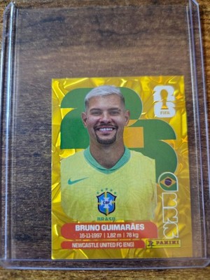 2026 Panini FIFA World Cup Stickers - Bruno Guimaraes Gold Crumple #BRA 11