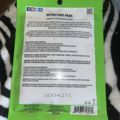 Onyx Professional Fresh Feet Detox Fußpolster entfernen Giftstoffe & Verunreinigungen, 2 Paar - Bild 2 von 2