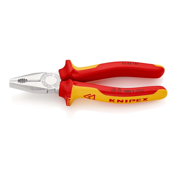 Knipex 03 06 180 Kombizange Isoliert Mit Mehrkomponenten-HüLlen Vde-GeprüFt-image