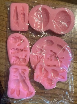Easter Rabbit Silicone Fondant Mold Bunny Ears Chocolate Molds Cake Decor LoT