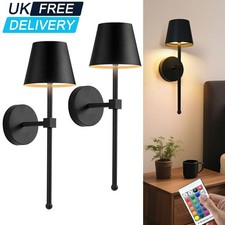 2x Rechargeable Cordless LED Wall Light Battery Operated Dimmable Wall Sconces