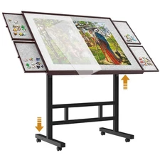 Jigsaw Puzzle Table 1500 PiecesAdjustable Height&Up Puzzle Board with Cover a...