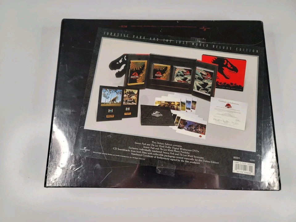 Jurassic Park and The Lost World Deluxe Edition (DVD & CD 2000) New Read Below  - Imagem 2 de 4