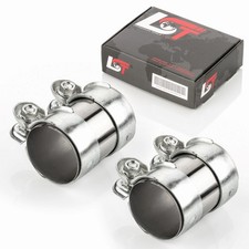 2X Double Clamp Pipe Connector Exhaust Ø 60 X 95 Mm For Skoda Karoq Kodiaq Yeti