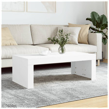 Tavolino da Caffè Bianco 102x50x36 cm Legno Ingegnerizzato Moderno Rettangolare Chic Eleganza