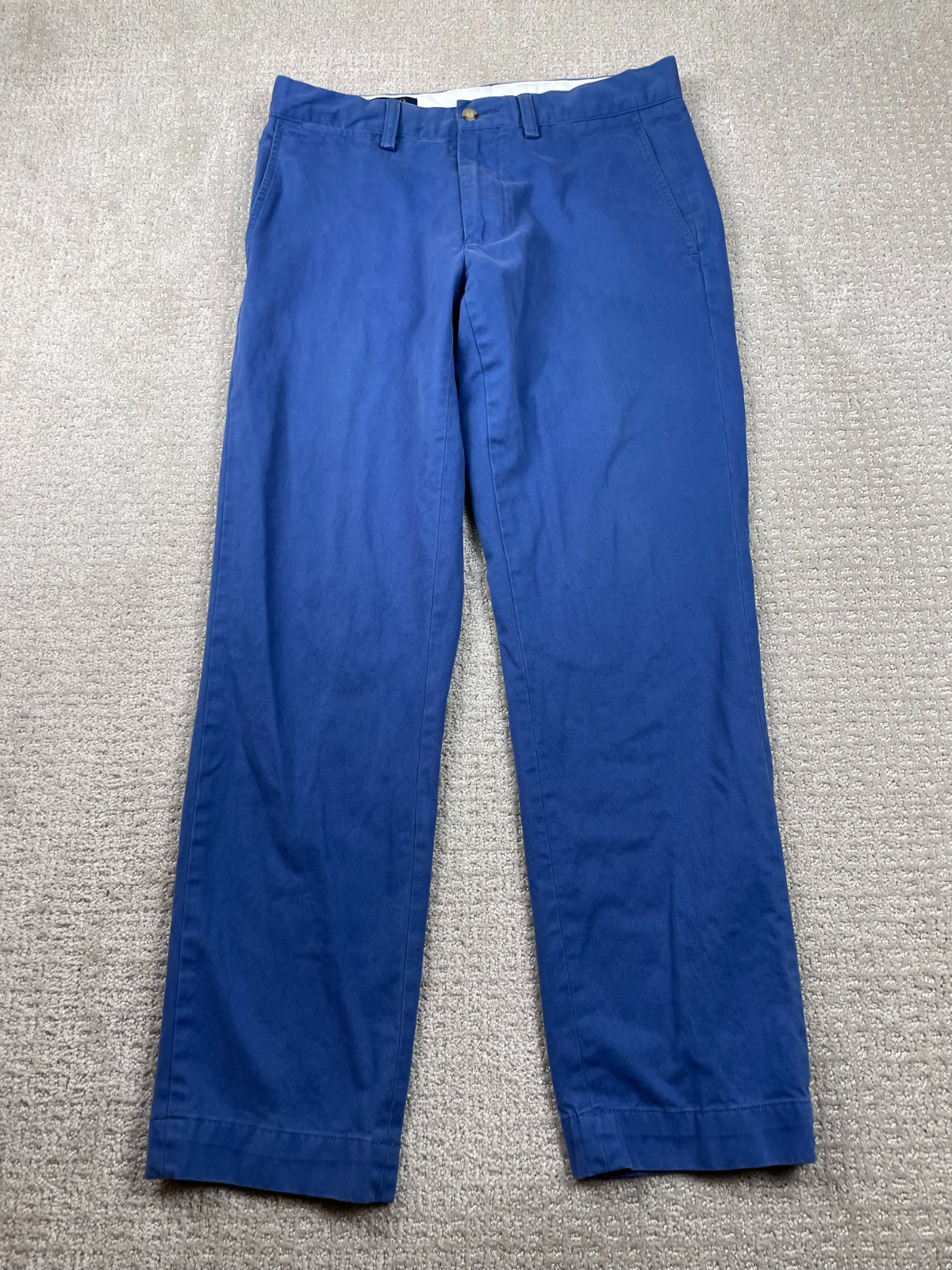Polo Ralph Lauren Pants Mens 31x30 Blue Slim Fit Straight Cotton Twill Preppy