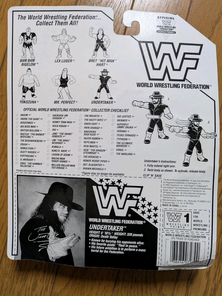 Figurine de lutte WWE WWF Hasbro enterker red card - Photo 4/4