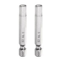 "Flache Sechskant Bits 6Mm (H6) 1/4\" 2\" 2 StüCk Magnetisch"