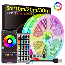 RGB LED Strip Lights 5M 10M 20M 30M APP Control Room Bedroom Light