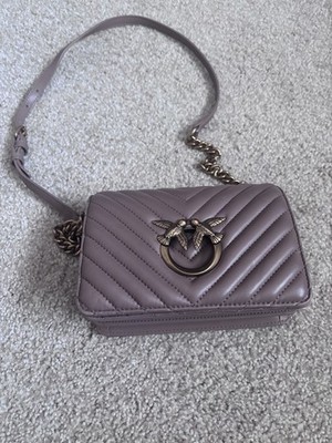 PINKO Barely Used Lilac Cushion Crossbody Bag in Excellent Condition