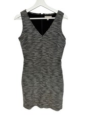 Banana Republic Sheath Dress Size 6 Black White Sleeveless Career Office Dress