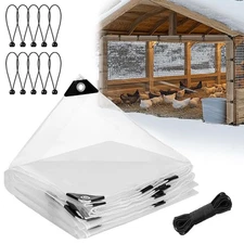 6.6x10ft Chicken Coop Covers Accessories for Winter - Easy to Install Waterpr...