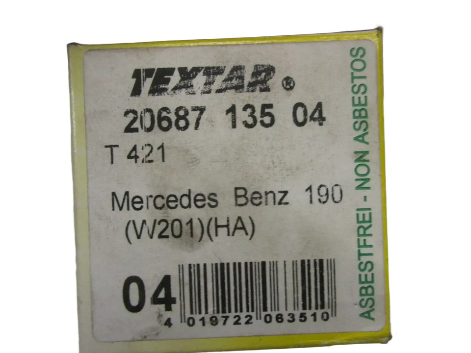 Raccourcis F116 Mercedes Benz 190 arrière 2068713504 Frein Bloc de ...