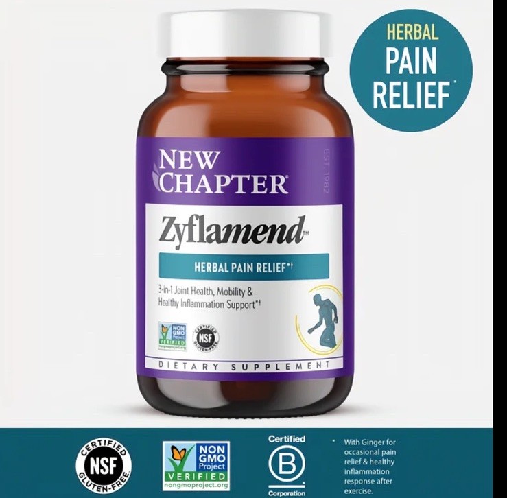 New Chapter Zyflamend Herbal Pain Relief 60 Capsules Turmeri