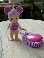 Sonny Angel Kiss Kiss Series Keychain Mouse Purple Mini Figure
