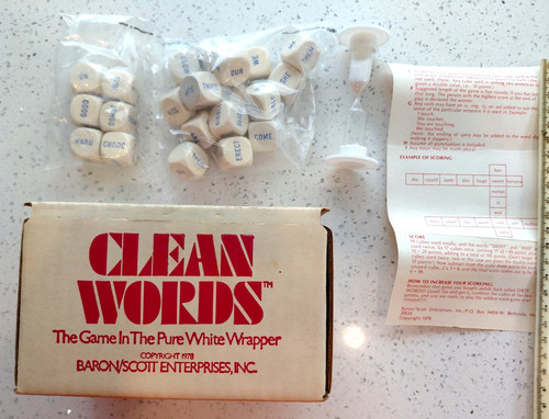 Rare Vintage Clean Words The Game In The Pure White Wrapper 1978