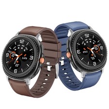 For Samsung Galaxy Watch8/8 Classic Silicone Leather Business Replacement Band