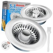 Kitchen Sink Drain Strainer - Kitchen Sink Stopper,Stainless Chrome Silver
