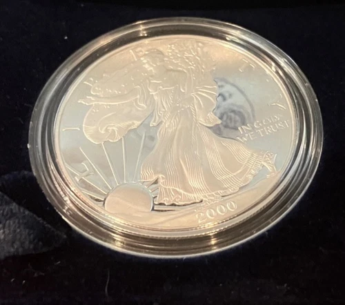 2000 American Silver Eagle  PROOF with box and COA