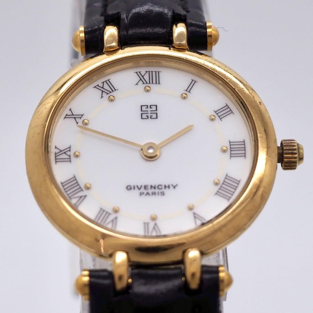 73 Working GIVENCHY watch new belt ladies gold white View 5