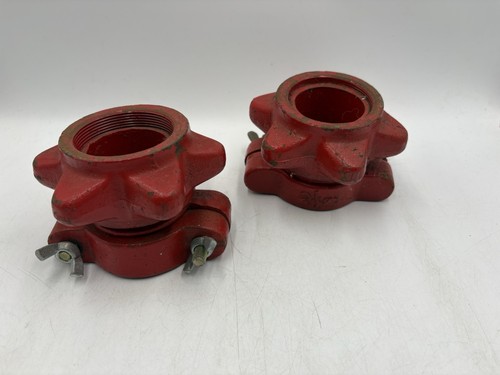 Vintage Olympic Size 2" Spin Lock Barbell Weight Collars 5.5LB/2.5KG Each Red